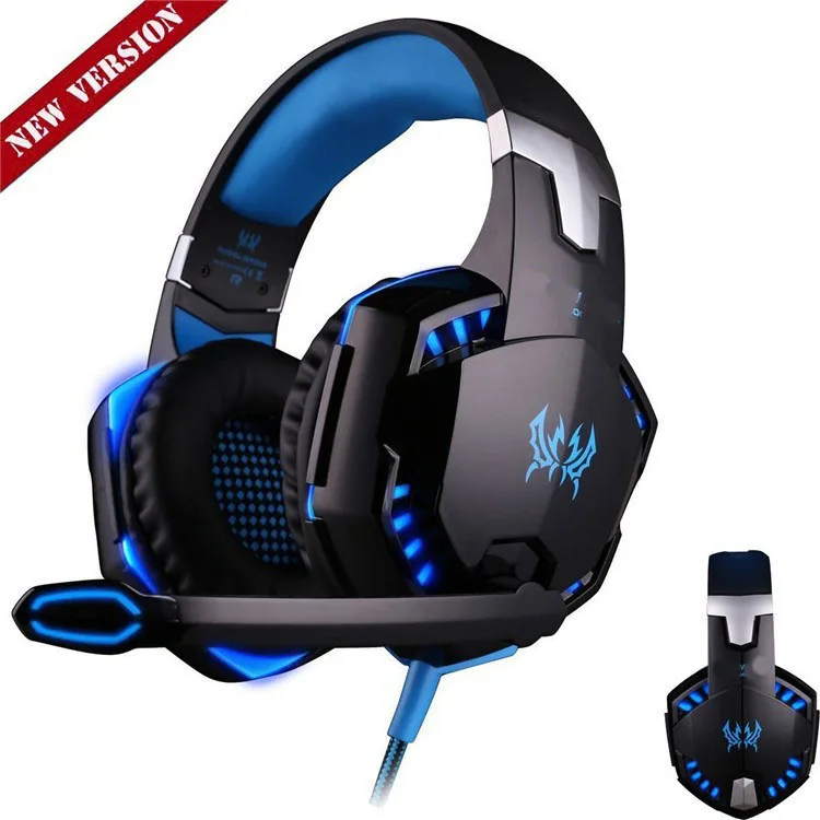 Лучший PC Gamer casque EACH G2000 стерео Hifi игровые наушники с микрофоном Dazzle Lights светящиеся