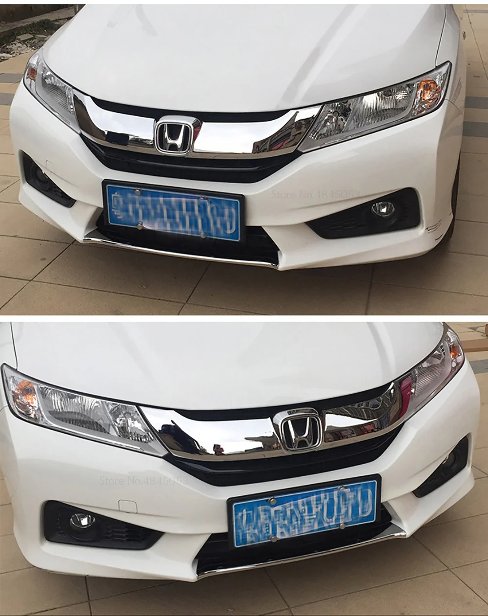 Для Honda City- АБС ХРОМ наружный передний Центральная решетка обшивка полоски решетка Streamer автомобиля Передняя Защитная панель бампера полоски