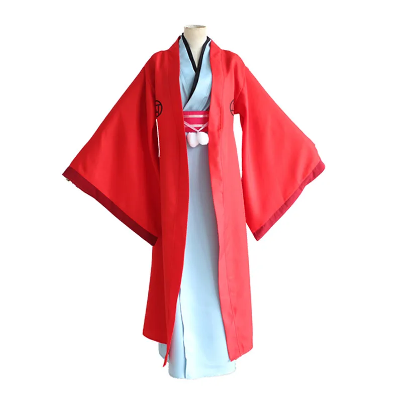 

Fukigen na Mononkean The Morose Mononokean Haruitsuki Abeno Red Cape Kimono Set Cosplay Costume Halloween Party Wear