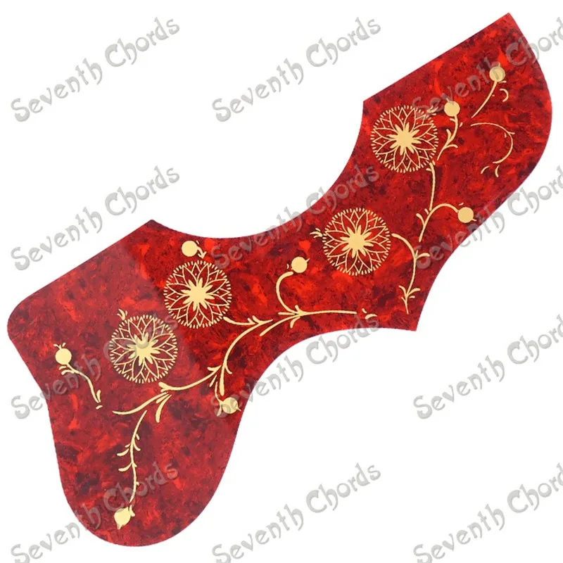 12 шт. насадки на гитару с золотым цветком 3 цвета|acoustic guitar pickguard|pick guardguitar pickguard |