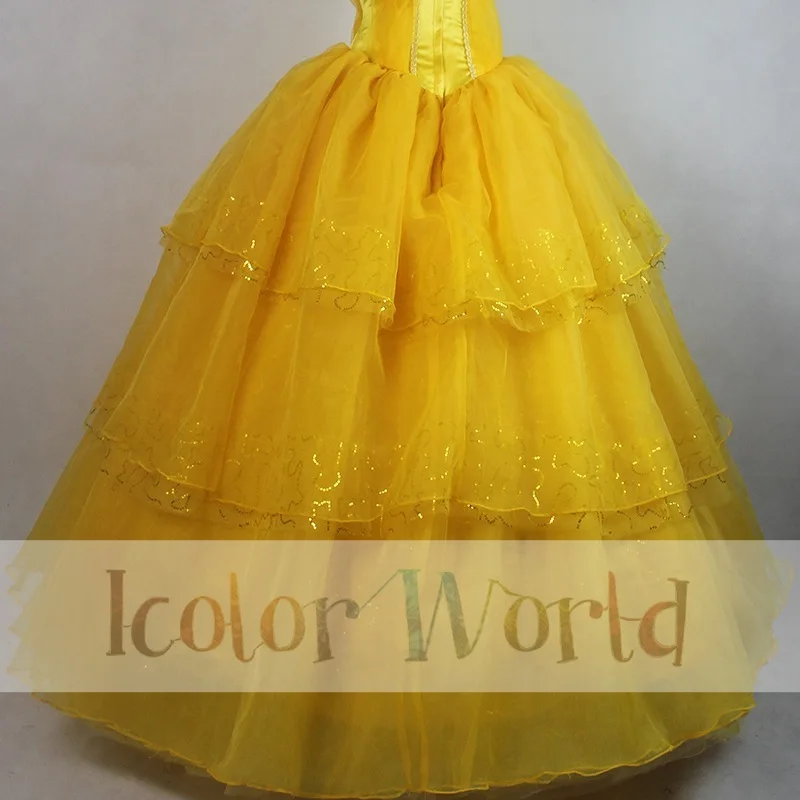 Новинка 2017 года платье принцессы Красавица и Чудовище карнавальный костюм |