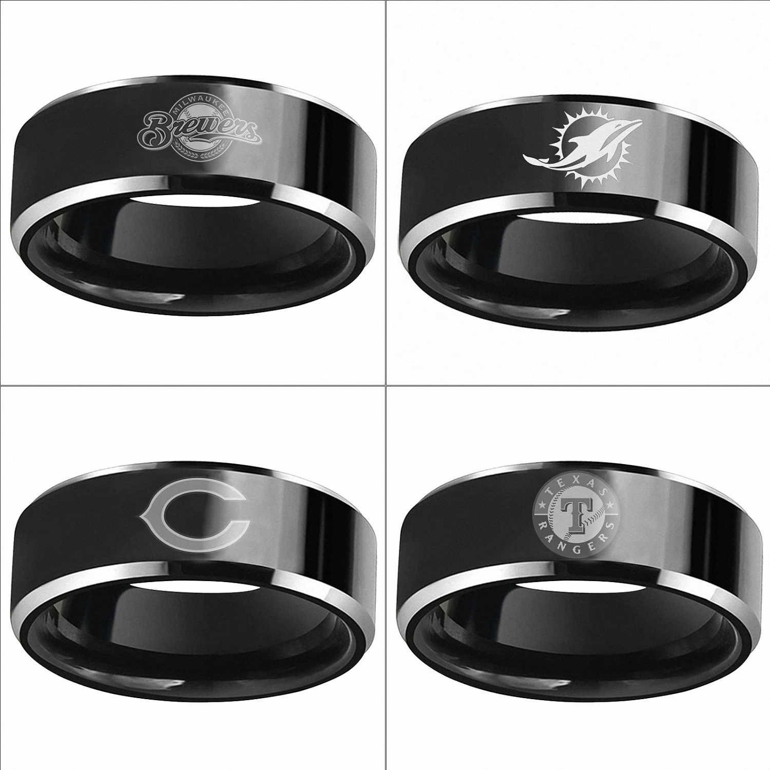 Лидер продаж 8 мм Атлас Центр черный скошенный Милуоки Miami Dolphins Chicago Bears Прохладный