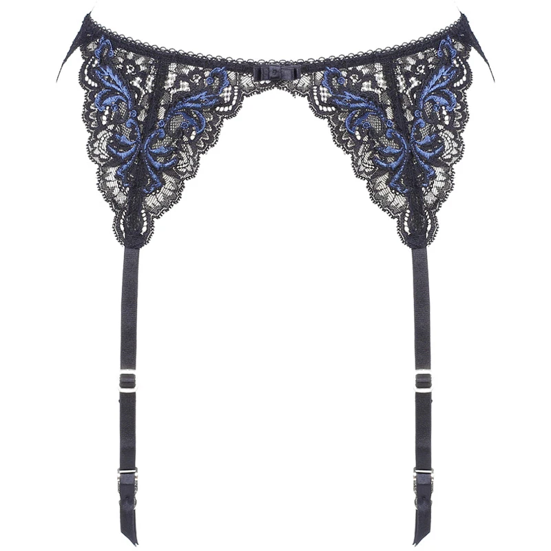 Blue black BOTHYOUNG тонкий срез кружева подвязки женщина чулки слинг клип нижнее белье - Цвет: Blue black