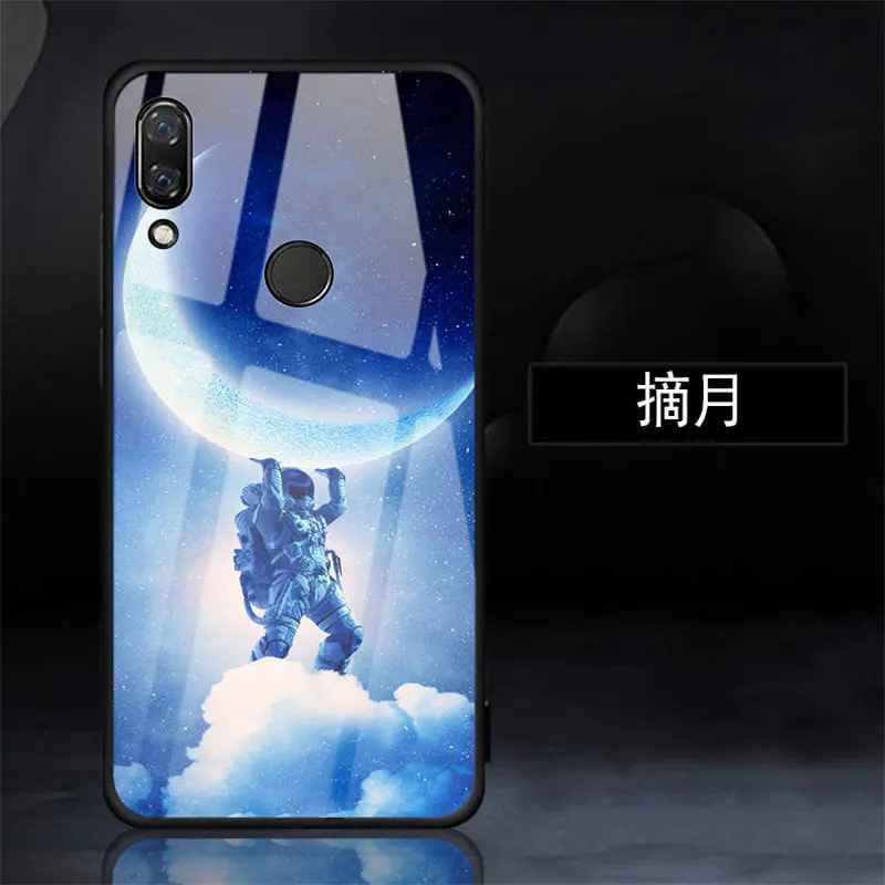 Цветной чехол из закаленного стекла для Xiaomi Redmi Note 7 накладка 5 6 Pro Plus S2 5A 6A