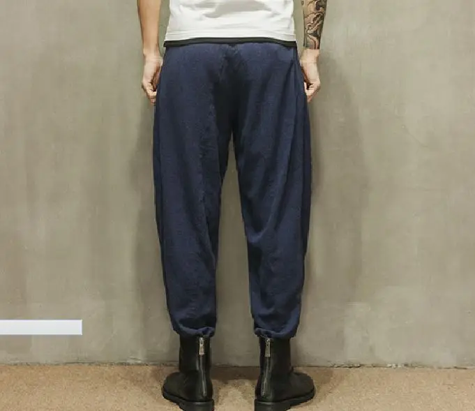 Брюки самурая размера плюс 4XL в стиле панк Штаны шаровары хип хоп обувь японском