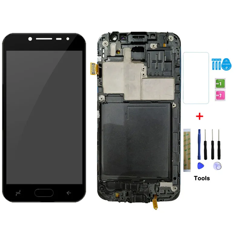 5,0 дюймов TFT lcd для samsung Galaxy J2 Pro J250 J250F SM-J250F/DS кодирующий преобразователь сенсорного экрана в сборе рамка кнопка Home - Цвет: black with frame