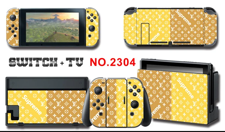 Для nintendo Switch Pain sticker консоль Dock Joy Con полное покрытие цветной бумажной кожи Закаленное стекло протектор экрана от 2000-2305
