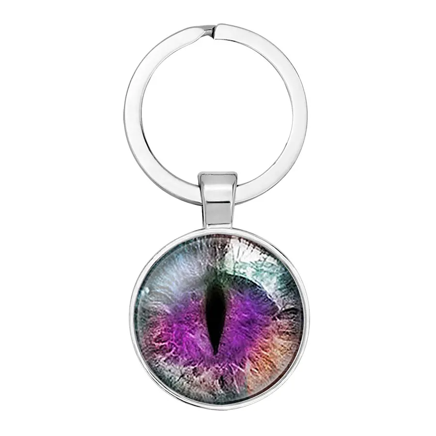 Панк кошачьи глаза художественное изображение злые серебряный цвет кулон брелок