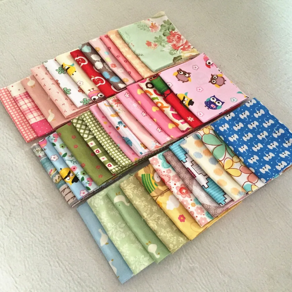 Teramila Cotton Fabrics 10 Pieces 20cmx20cm Charm Packs Patchwork Quilting Stash Tissue Cloth No Repeat Design Twill|cotton fabric 10|charm