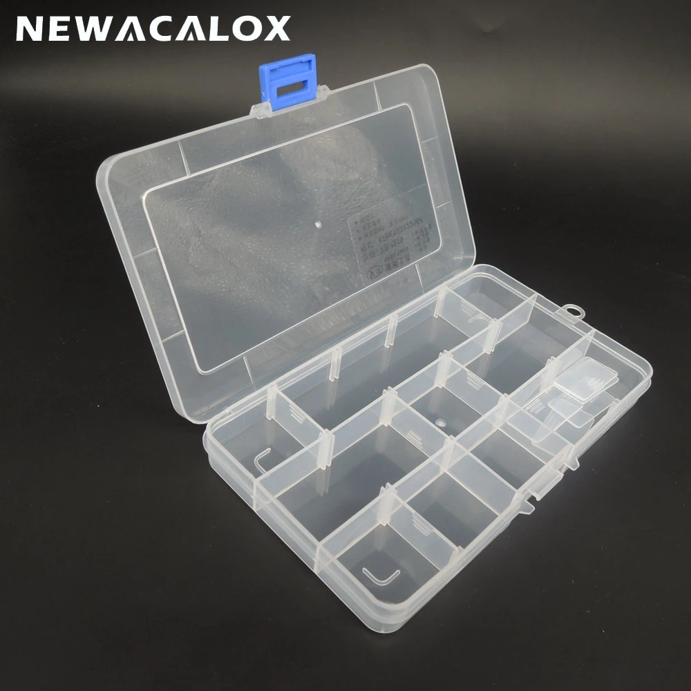 NEWACALOX DIY SMD SMT винт для шитья PP прозрачная коробка хранения компонентов ящик