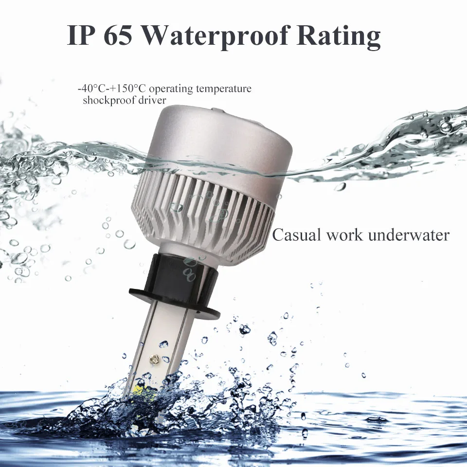 

ANMINGPU 6500K 2Pcs Headlight Bulbs H7 Led Bulb Canbus H4 Led H1 H3 H11 9005 9006 Hi-Lo Beam 72W 8000LM/Pair COB Auto Headlamp