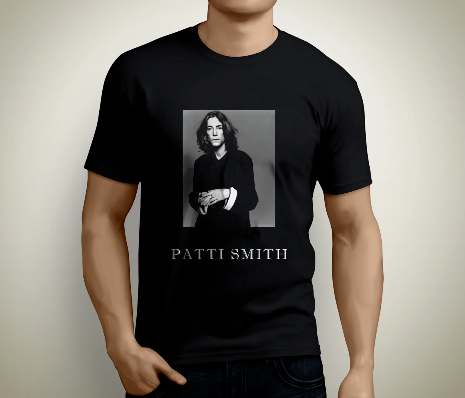 

New Patti Smith Punk Rock Music Singer Men's Black T-Shirt Size S To3XL "Short Sleeves Cotton Fashion T Shirt Free Shipping "