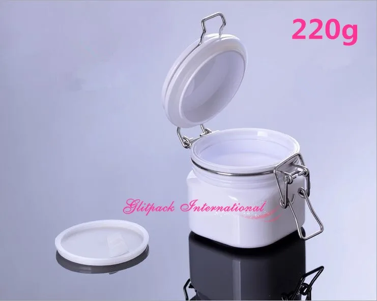 10 шт./партия белые цвета 220 г Bormioli Rocco Fido квадратная банка с навесными крышками, 7,7 унций для хранения еды провода сосуды для хранения герметичные канистры
