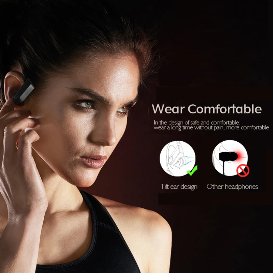 10 шт. 8 часов беспроводные наушники bluetooth спортивные гарнитура с защитой от пота