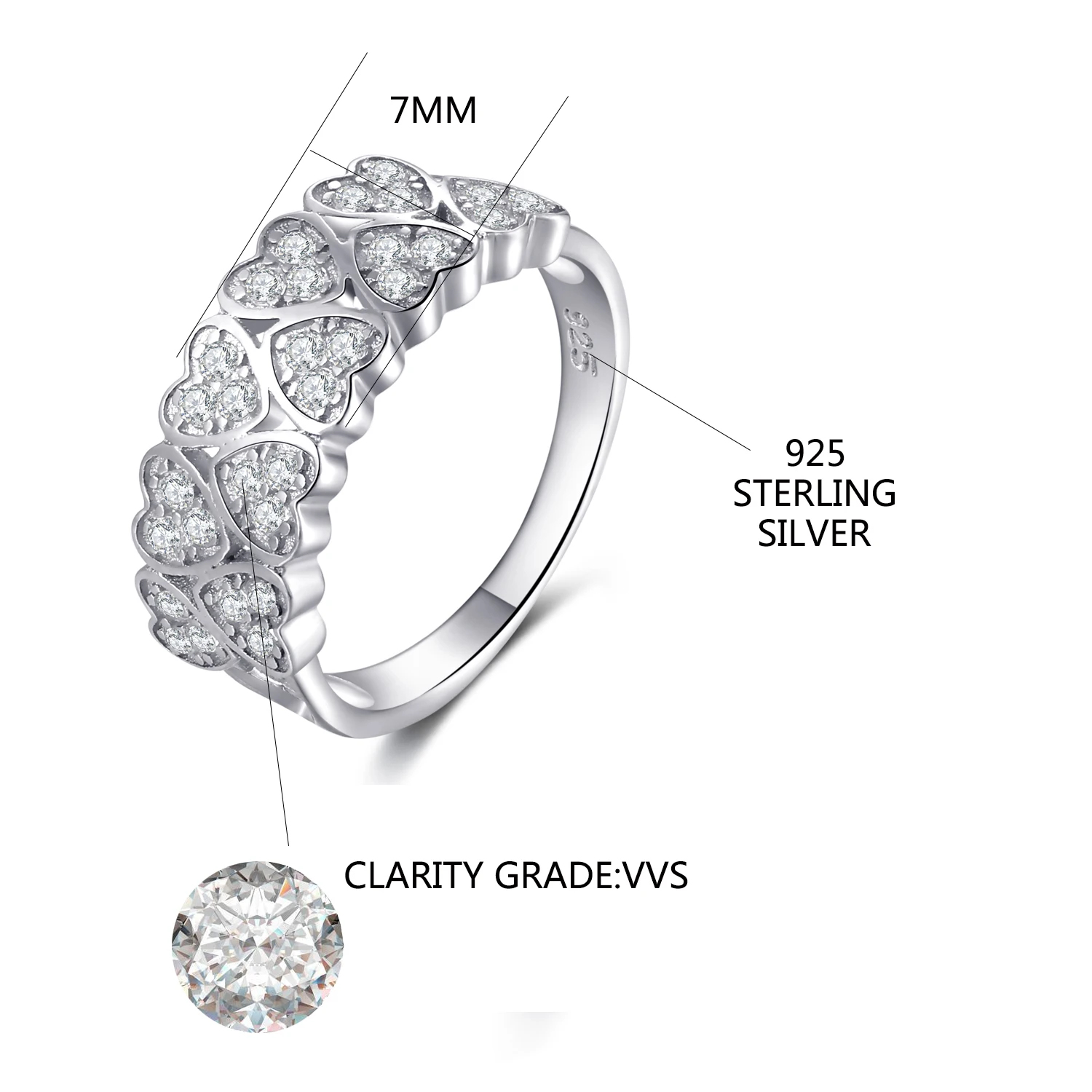 MetJakt милое Трендовое серебряное кольцо с сердечком из стерлингового серебра 925