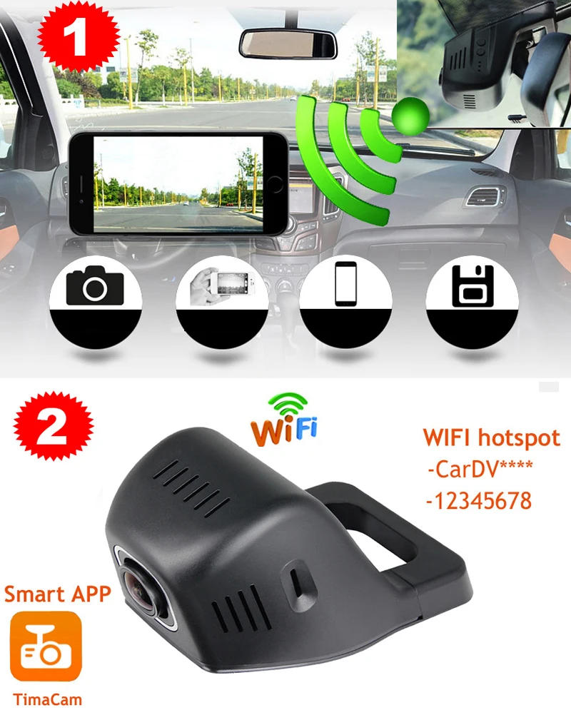 SilverStrong Топ Автомобильный видеорегистратор wifi dvr 1080P Novatek 96658 двойной объектив Автомобильная камера видео рекордер для iOS Android телефон/автомобильный DVD B202