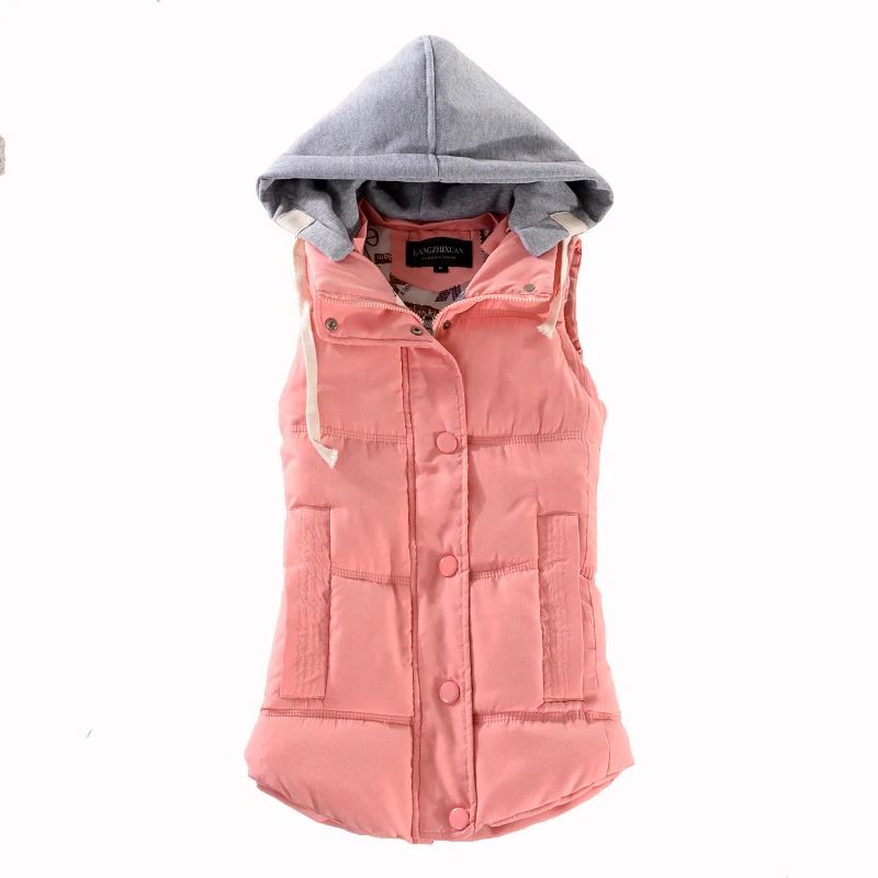 Жилет женский плотный Повседневный с капюшоном зимний 2018|winter women vest|women vestvests of |