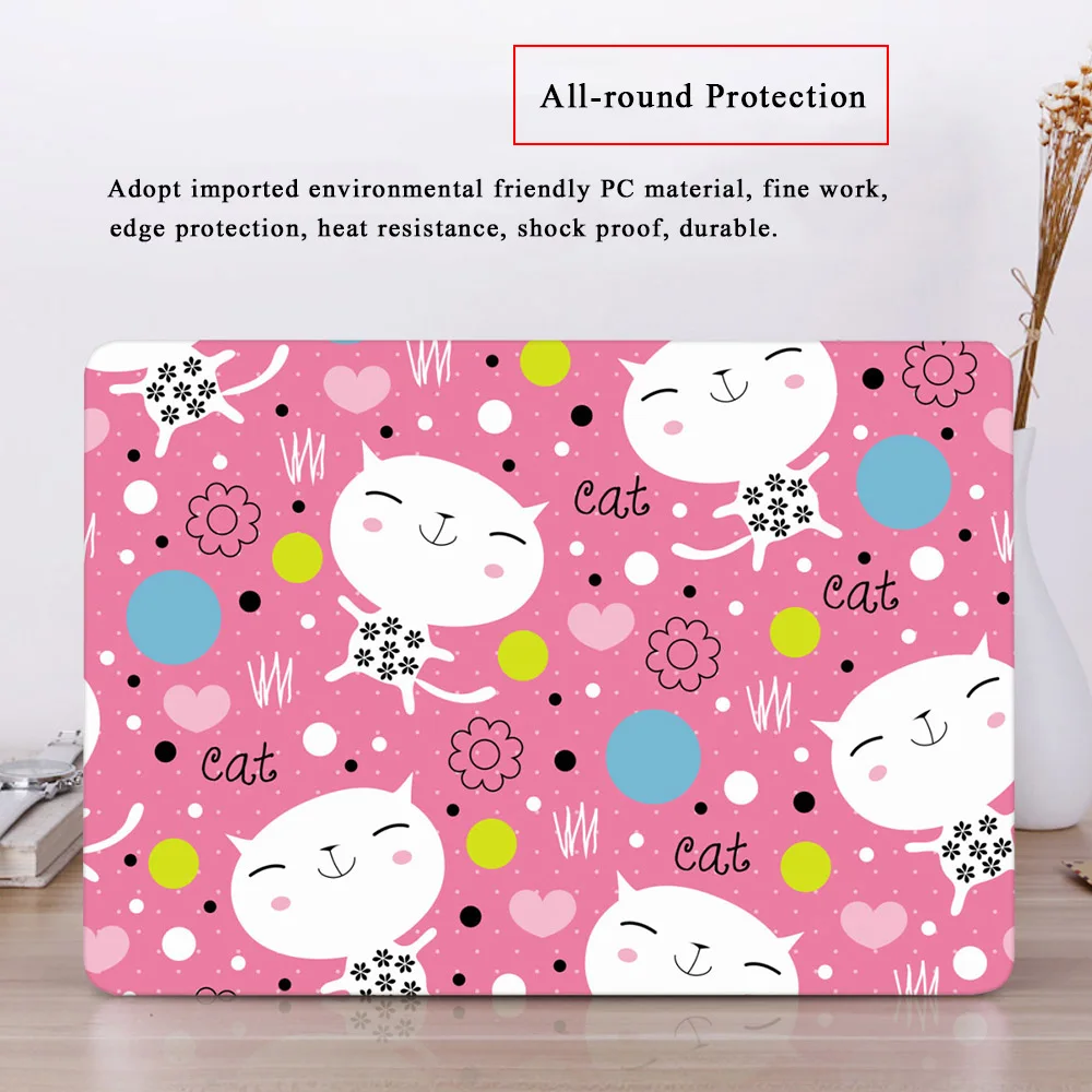 Чехол Redlai для Apple Macbook 12 дюймов A1534 Air 13 A1466 Pro 15 Touch bar A1706 A1707 чехол ноутбука с милыми