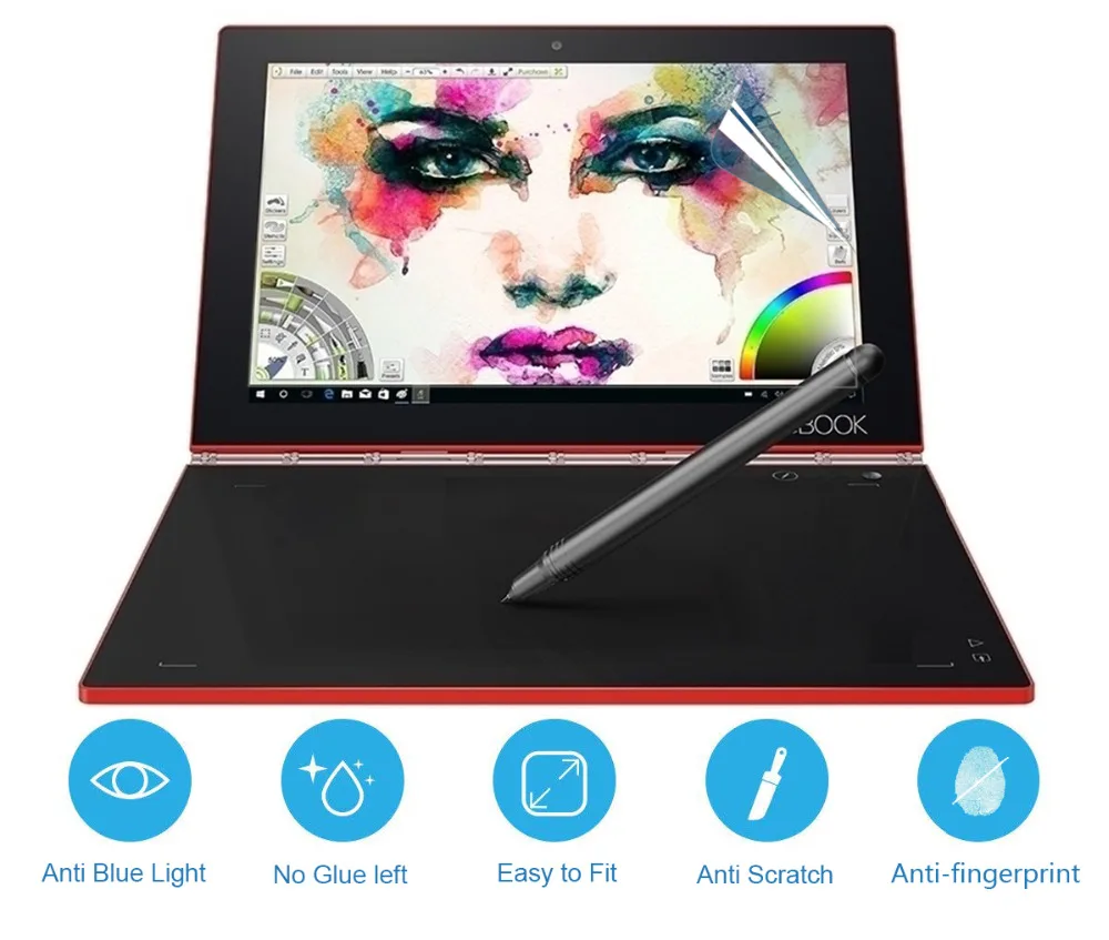 Cartinoe протектор экрана для lenovo Yoga Book 10 1 дюймов сенсорный экран ноутбука/планшета