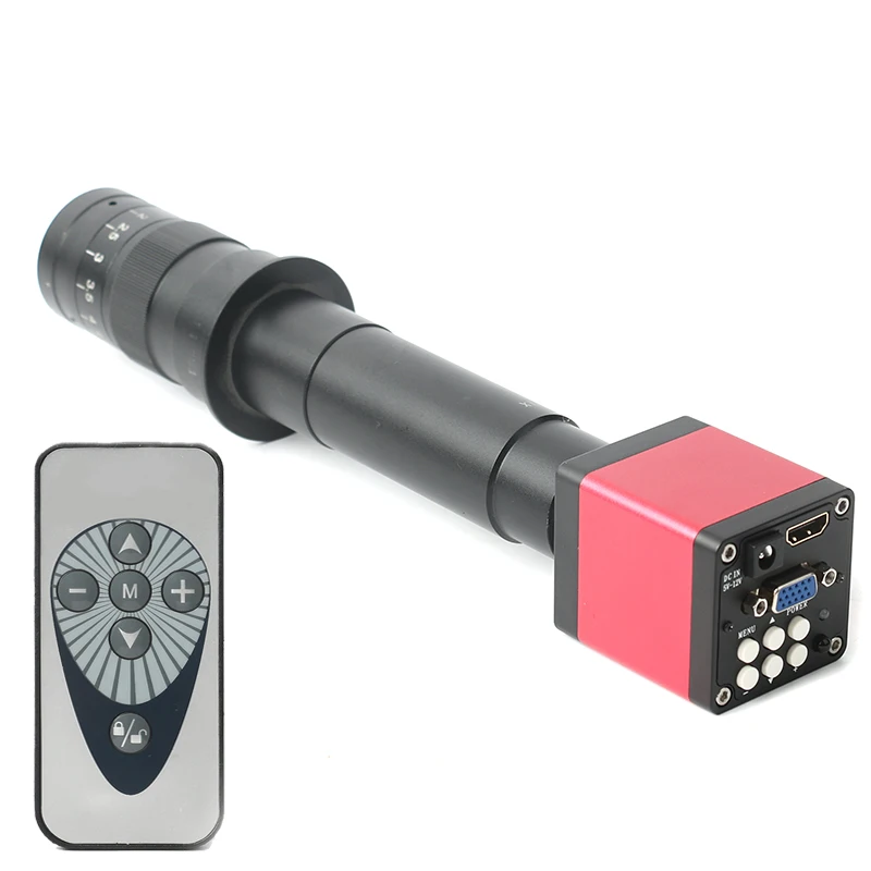 14MP 1080P цифровой видео HDMI микроскоп камера+ 130X/180X/300X C крепление объектива для Пайки PCB ремонт двойной дисплей Выход