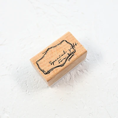 3 3x5cm Классическая рамка для этикеток деревянный штамп завод эвкалипта декоративные круглые квадратные прямоугольные формы Скрапбукинг DIY деревянные штампы - Цвет: 3 3x5cm