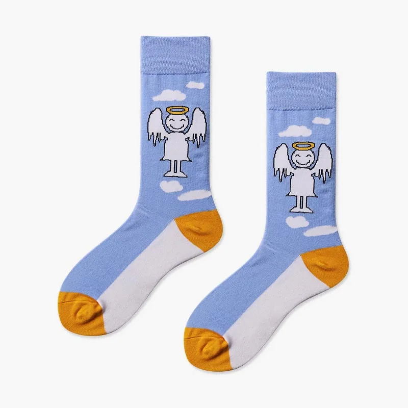 

Cartoon Creative Funny Socks Women New Skarpetki Chaussette Femme Japanese Jacquard Skarpety Art Abstract Oil Painting Sokken