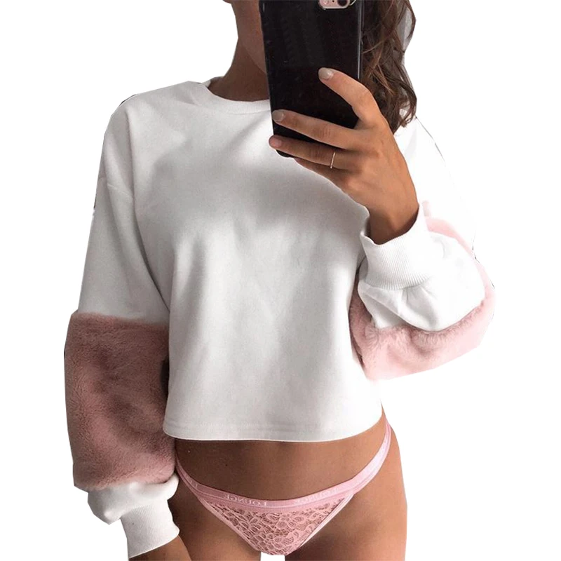 Женские толстовки свитшоты осень 2020 плюшевые с длинным рукавом свободные