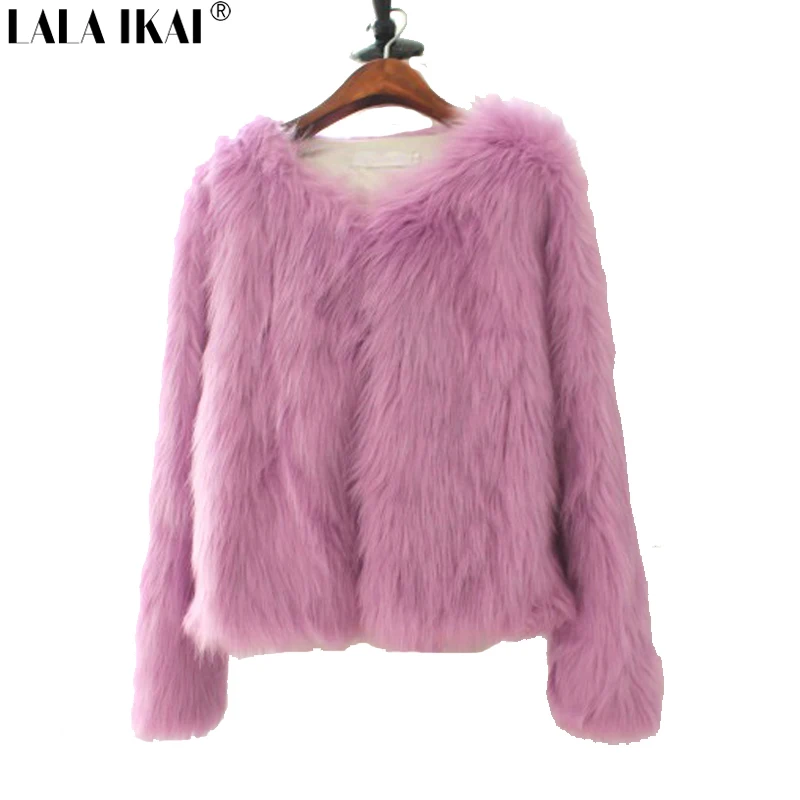 2017 пальто из искусственного меха Для женщин теплые короткие Стиль верхняя одежда