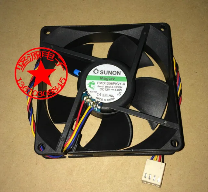 SUNON PMD1208PKV1 A b15s.f.gn DC 12V 4 8 W 80x80x20mm вентилятор охлаждения сервера|square fan|server fan80x80x20mm fan |