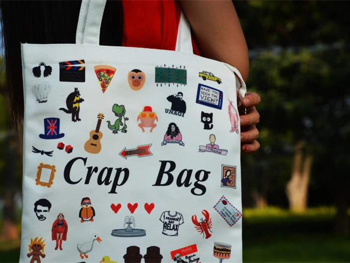 Новых друзей ТВ показать Crap bag hugsy унаги Центральная кофейня бережным отношением к окружающей среде холщовых сумок