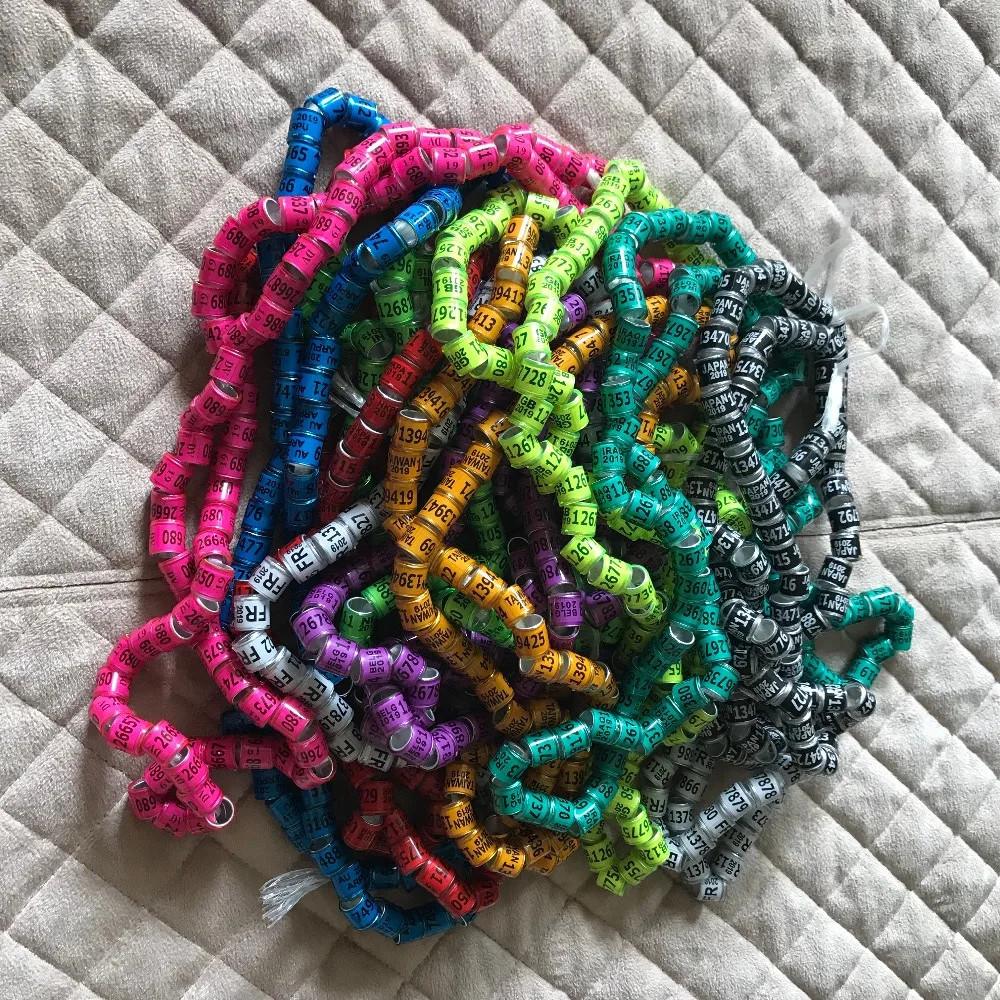 2019 тренировочные кольца для голубей Алюминиевые ног идентифицирующие повязки 8