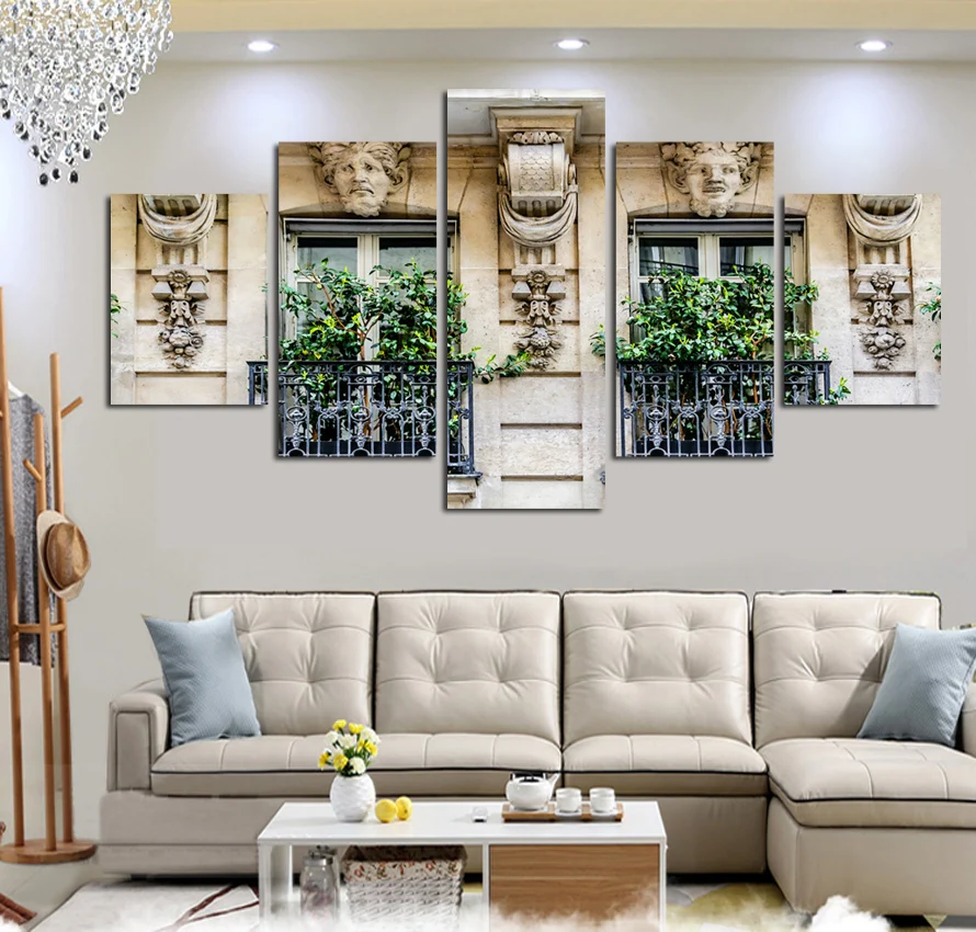 Grecian Roman architecture relief sculpture art picture 5pcs unframed canvas painting wall building scenic print FA237 | Дом и сад