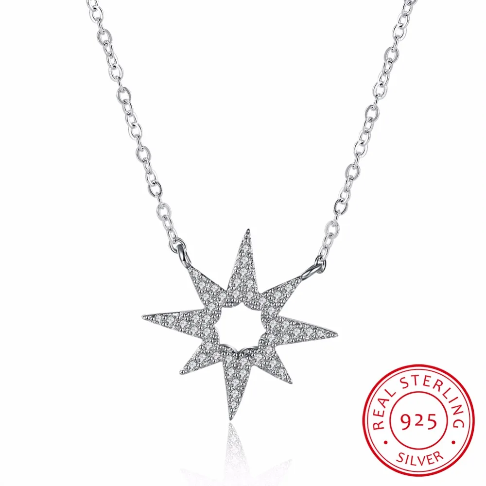 Женское ожерелье с подвеской винтажное серебряное кристаллами в виде снежинок и