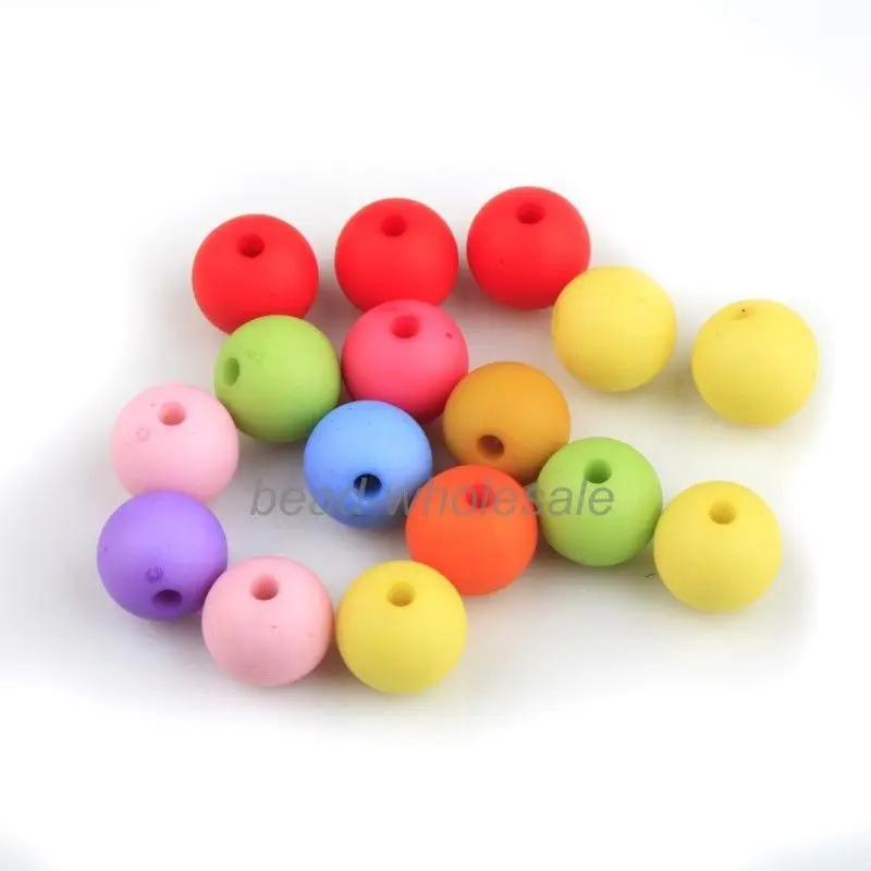 

25pcs Acrylic Round Loose Spacer Beads Mixed Color Bead for DIY Jewelry Making Bracelet 10mm Kids Jewelry Findings Accessories