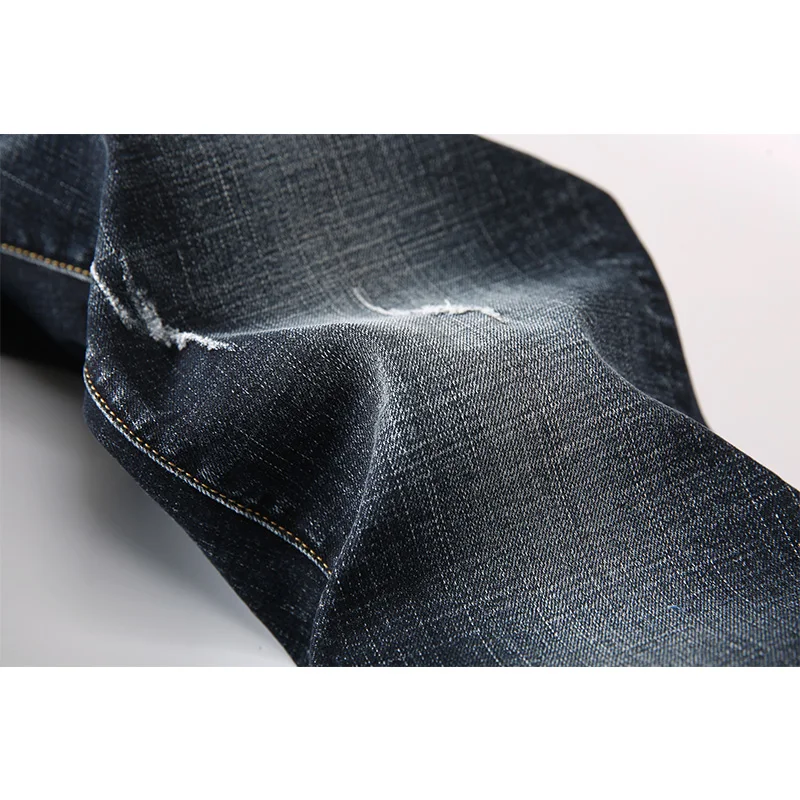 AIRGRACIAS известный бренд Fashion Denim Хлопковые джинсы Для мужчин прямые темно голубой