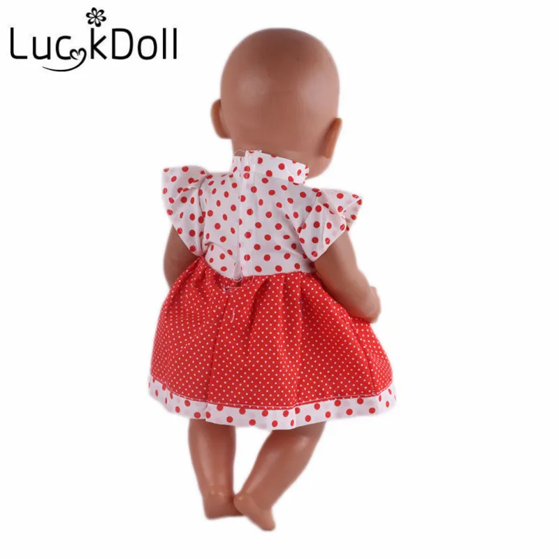 LUCKDOLL 5 стилей ТРАПЕЦИЕВИДНОЕ ПЛАТЬЕ размер 18 дюймов американский 43 см Детская