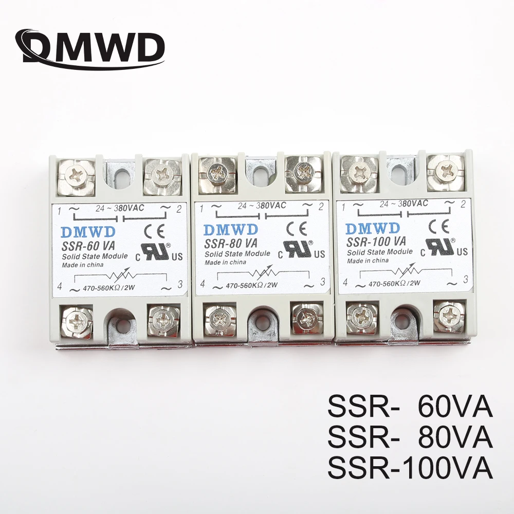 Твердотельный релейный регулятор 60A 80A 100A реле 24 380VAC выходной SSR 60VA 80VA 100VA|Реле| |