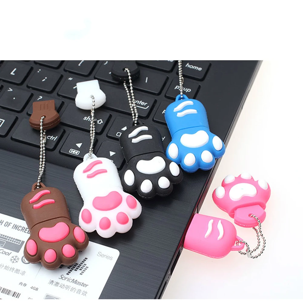 

Cartoon Cute Cat Claws PenDrive 4gb 8gb 16gb 32gb 64gb Women mini USB Flash Drive USB 2.0 Flash Memory Stick Pen drives U disk