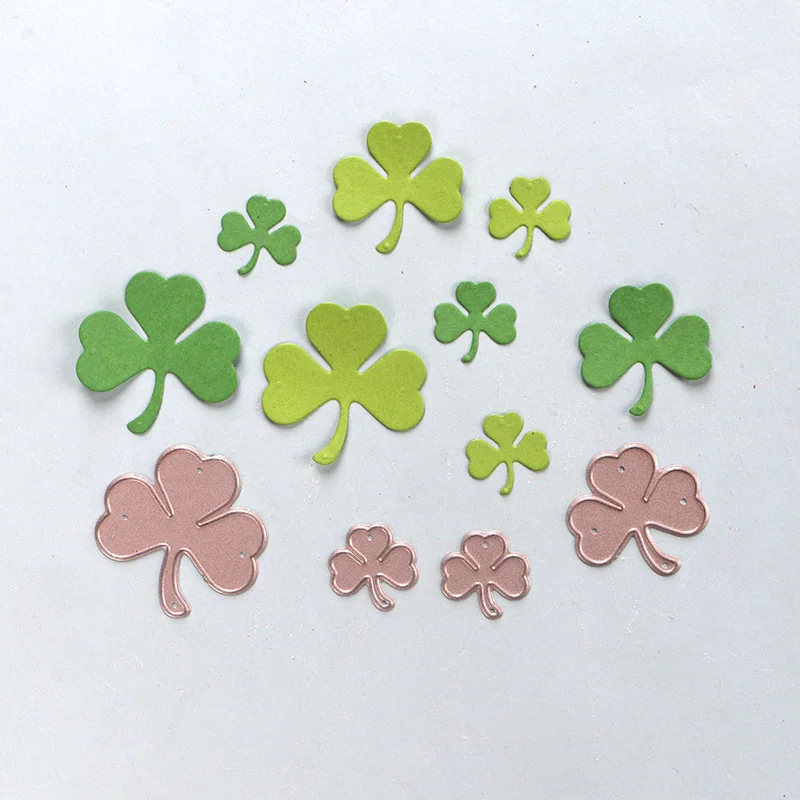 

DUOFEN METAL CUTTING DIES 3 pcs small shamrock leaves stencil for DIY papercraft project Scrapbook Paper Album 2019 new