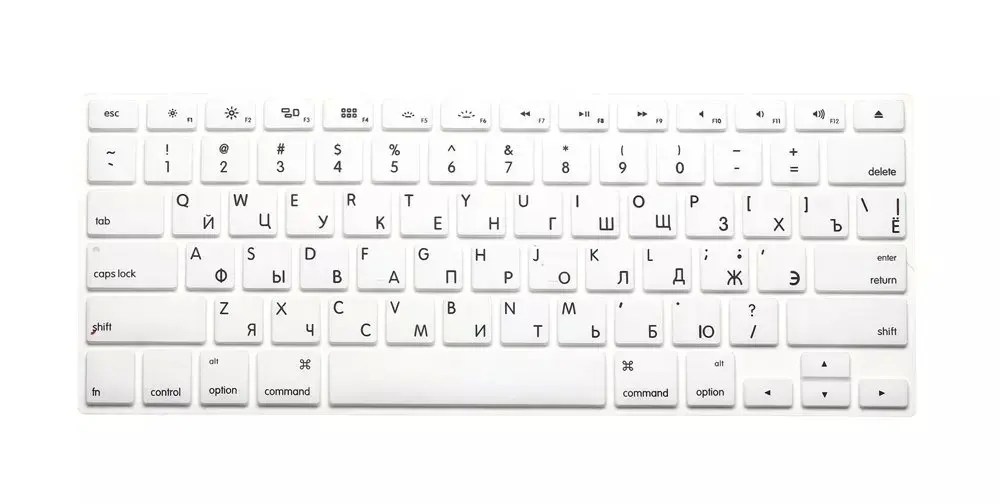 Русская силиконовая Силиконовая клавиатура для Apple macbook Air Pro Retina 13 15 17 mac book laptop Skin |