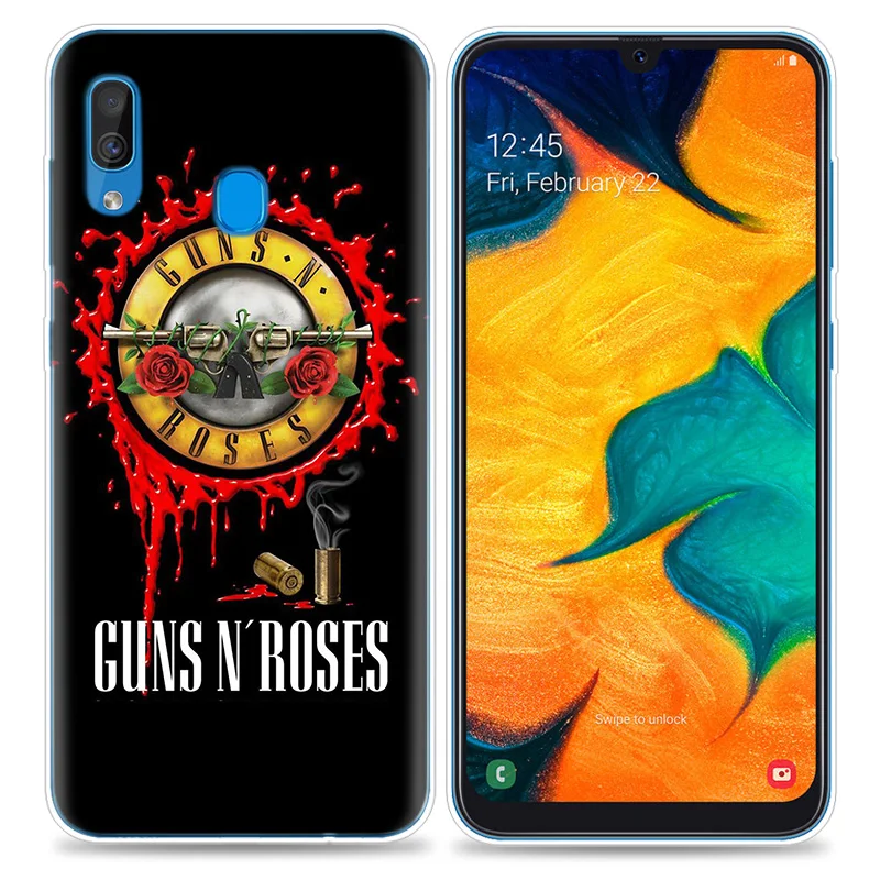 Пистолеты N Roses чехол для samsung Galaxy A50 A70 A80 A60 A40 A30 A20 A10 A50s A30s A20e A6 A8 плюс чехлы из ТПУ для телефона с отделениями для карт