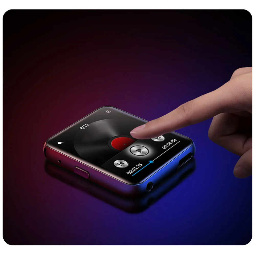 MP4 плеер Bluetooth с зажимом 8 ГБ/16 ГБ сенсорный экран портативный музыкальный плеер без потерь металлический видеоплеер с fm-радио для бега