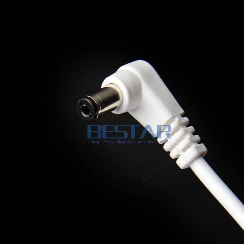 Белый DC локоть силовой кабель штекер USB к DC 5,5*2,1 5,5*2,1 мм 5,5 мм x 2,1 мм 5,5x2,1 мм Jack прямоугольный l-образный зарядный кабель 1 м