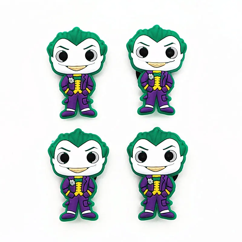 Joker 4 pcs Распродажа, 1 шт., украшения для обуви в стиле Джокера, Deadpool, аксессуары для обуви, украшение для обуви в виде яда для croc jibz, Детские вечерние подарки на Рождество, DONG-3DP - Цвет: Joker 4 pcs