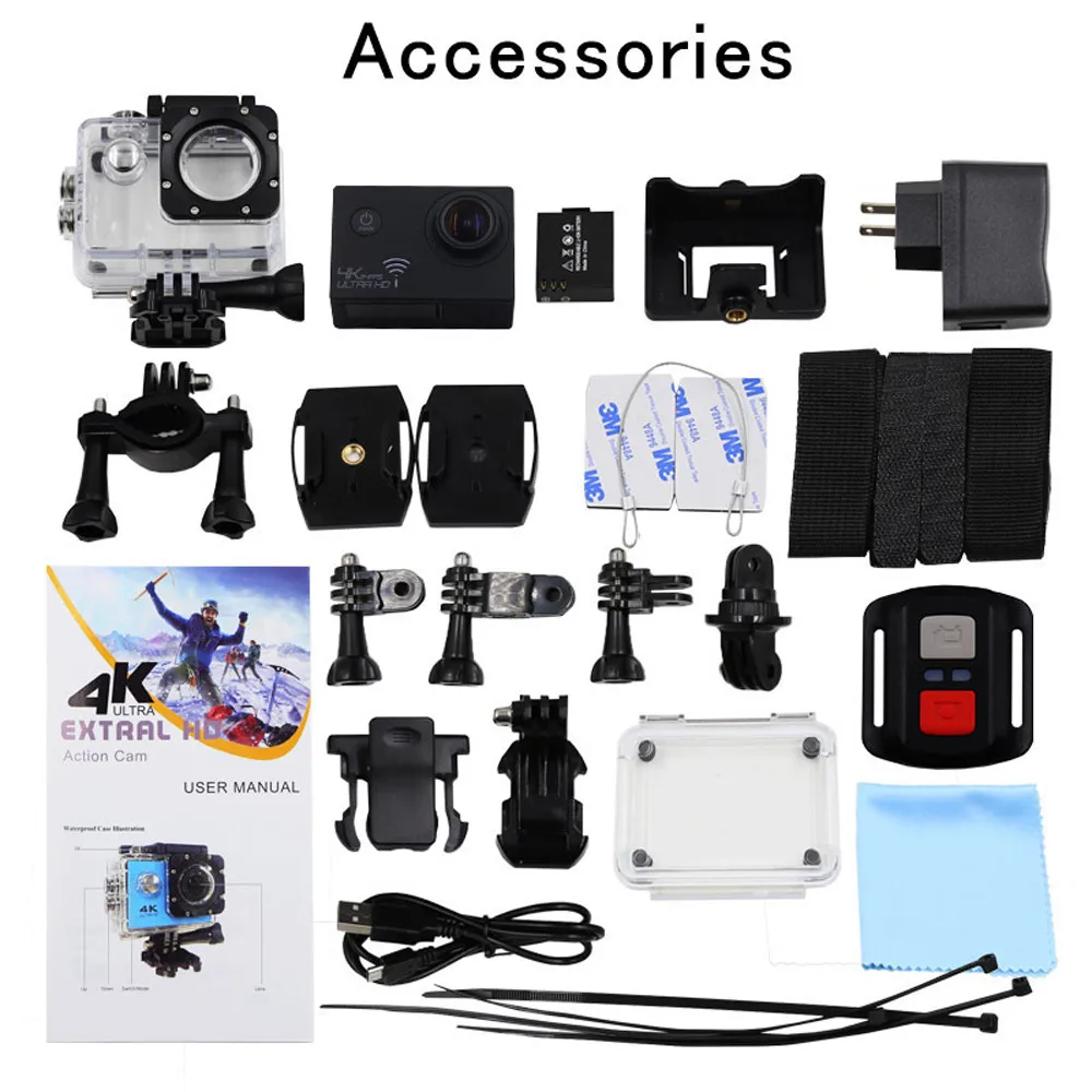 HIPERDEAL 4K Ultra HD 1080P спортивная Экшн-камера со скоростью Wi-Fi 16MP видео рекордер водонепроницаемый DV Smart Kit технический ST25