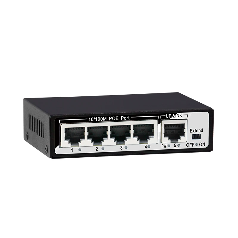 4 Порты и разъёмы 100 Мбит/с IEEE802.3af PoE коммутатор Мощность для видеонаблюдения