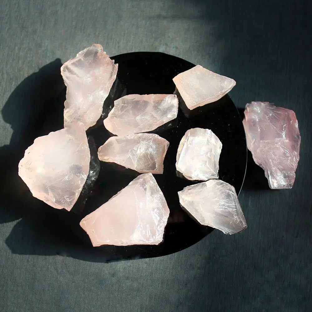 

Natural Rose Quartz Stone Raw Pink Crystal Rough Stone Specimen Mineral Crystals Healing Display Decor Home Office Tank 100g