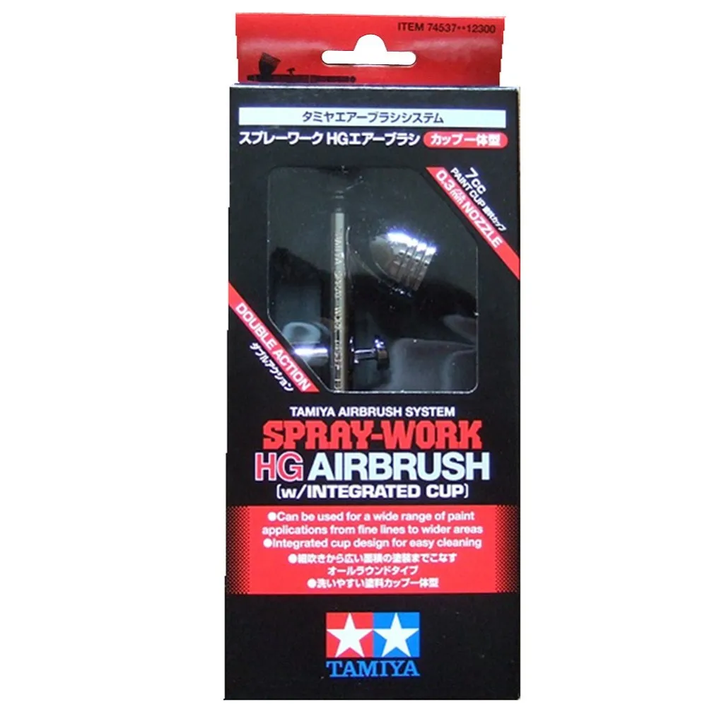 OHS Tamiya 74537 Модель Спрей для моделирования HG Аэрограф 0,3 мм 7CC краска с интегрированной чашкой хобби Инструменты для рисования аксессуары