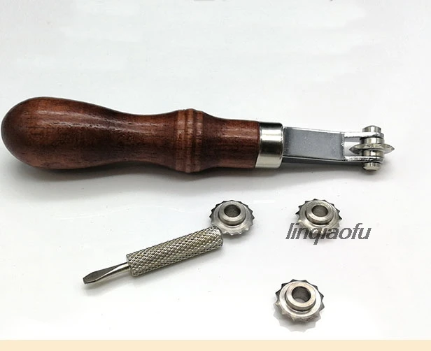Разметочное колесо с 4 видами роликовых инструментов diy ручной работы кожаное