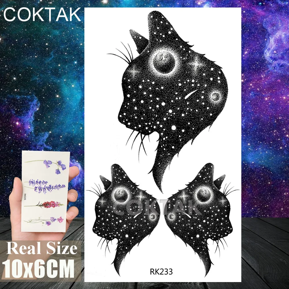 Акварельная Медуза астронавт временная татуировка имитация акварели